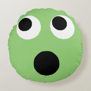 Coussin de ronde Emoji Emoticon Green face à la p