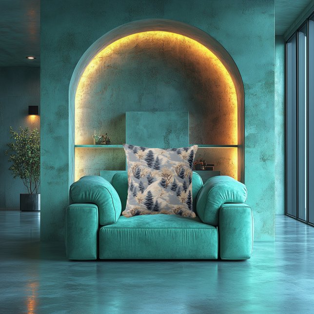 Coussin de scène de forêt de neige - Cosy Winter H (Créateur téléchargé)