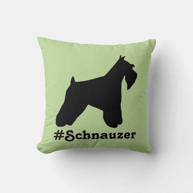 Coussin de Schnauzer de Hashtag (Recto)