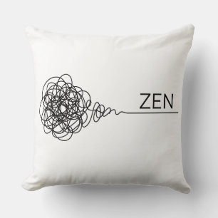 Coussin de scribouillage minimaliste Zen pour la s
