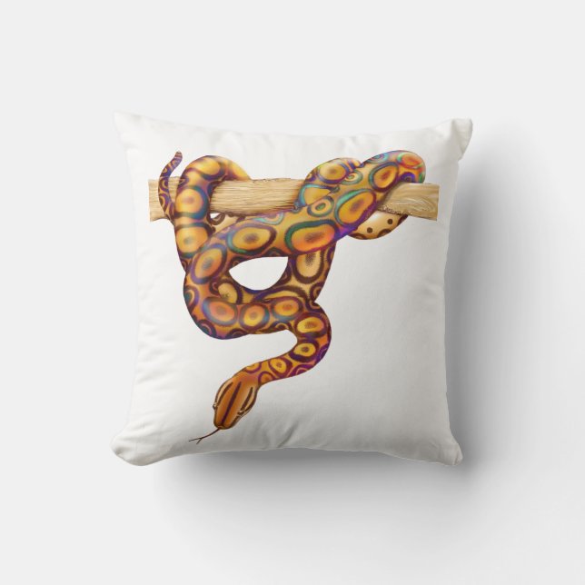 Coussin de serpent de boa d'arc-en-ciel (Recto)