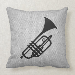 Coussin de silhouette de trompette