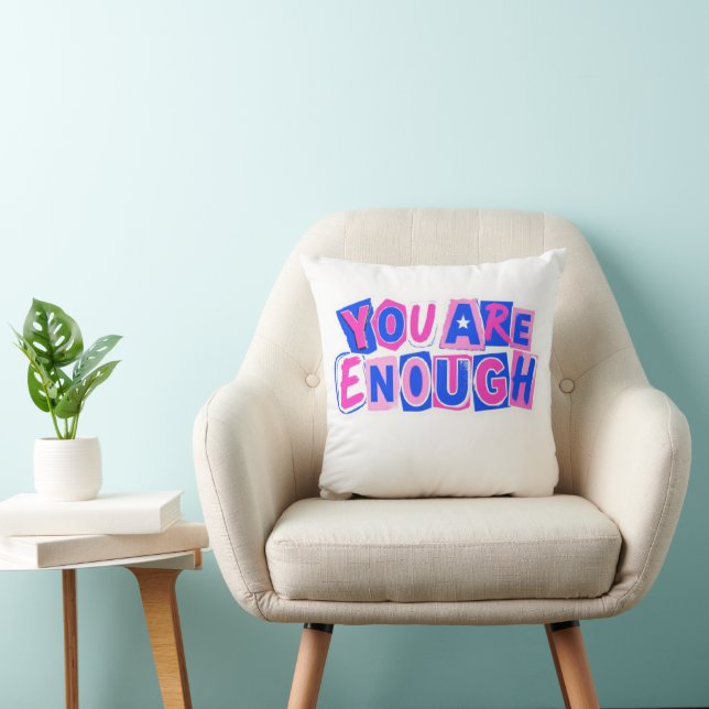 Coussin de sol affirmation « Vous êtes suffisant » (Chaise)