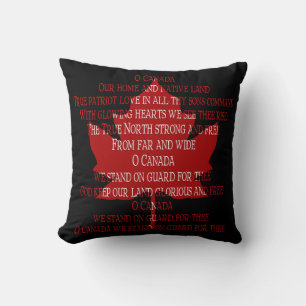 Coussin de souvenirs de l'hymne canadien Coussin d