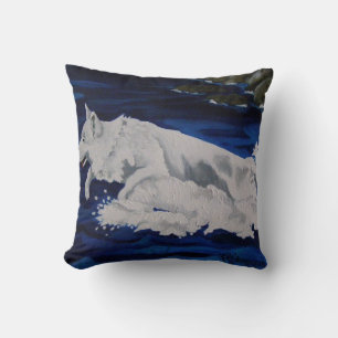 Coussin de splash du berger allemand blanc