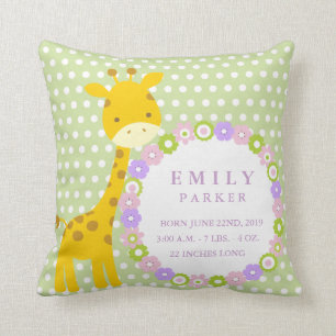 Coussin de stat de faire-part de naissance