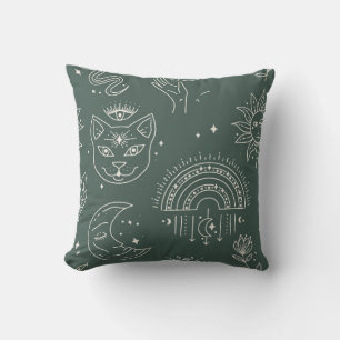 Coussin de symboles mystiques Cat et Céleste