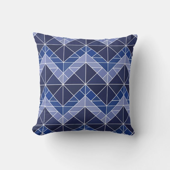 Coussin de Tangram d'indigo (Recto)