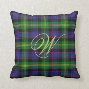 Coussin de tartan de monogramme de Watson