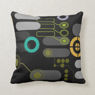 Coussin de technologie (sur le noir)