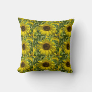 Coussin de terrain des tournesols d'or