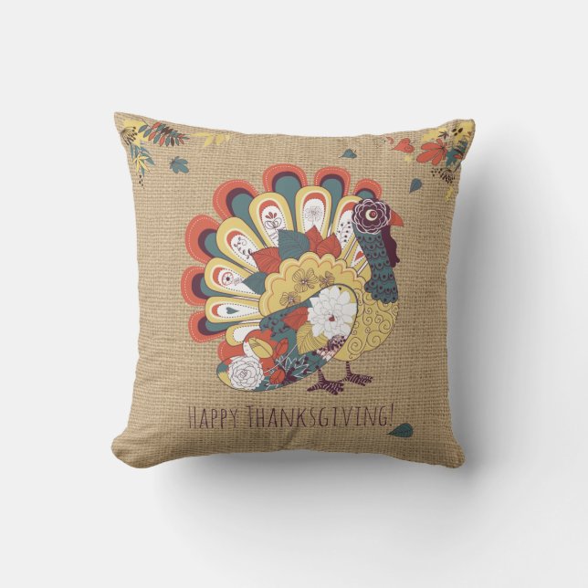 Coussin de thanksgiving de la Turquie (Recto)