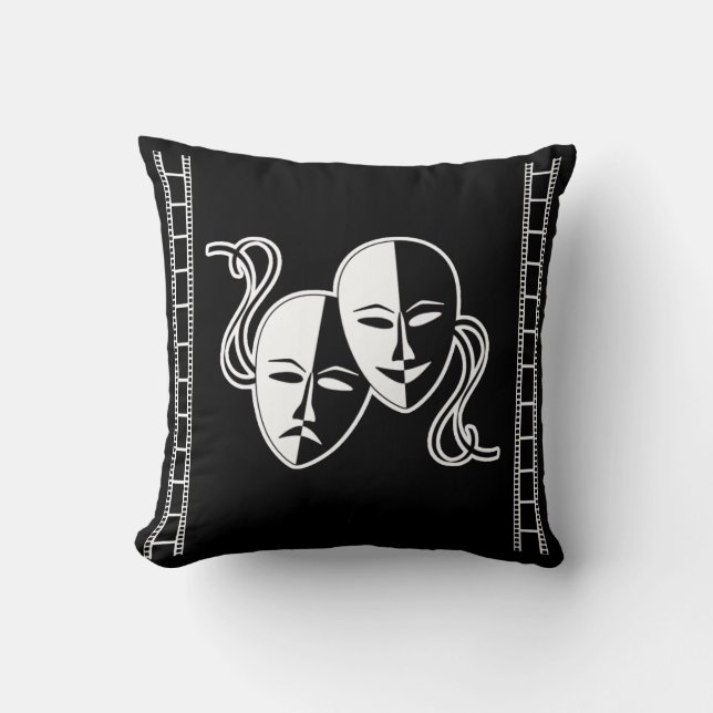 Coussin de théâtre de home cinéma avec les visages (Recto)