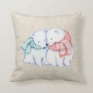 coussin de toile de coussin de regard d'ours