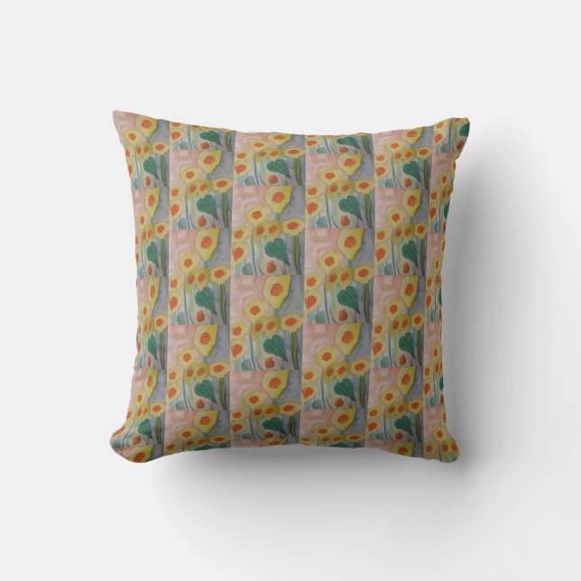 Coussin de tournesol Abstrait (Recto)