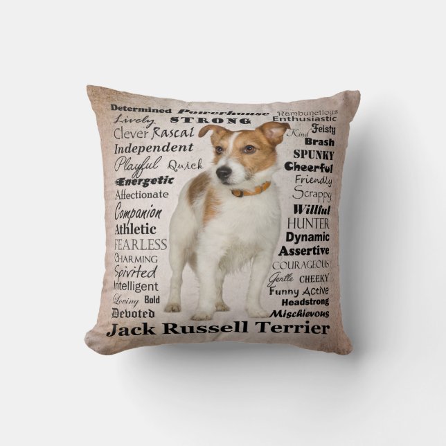 Coussin de traits de Jack Russell (Recto)