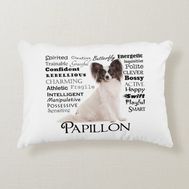 Coussin de traits de Papillon (Devant)