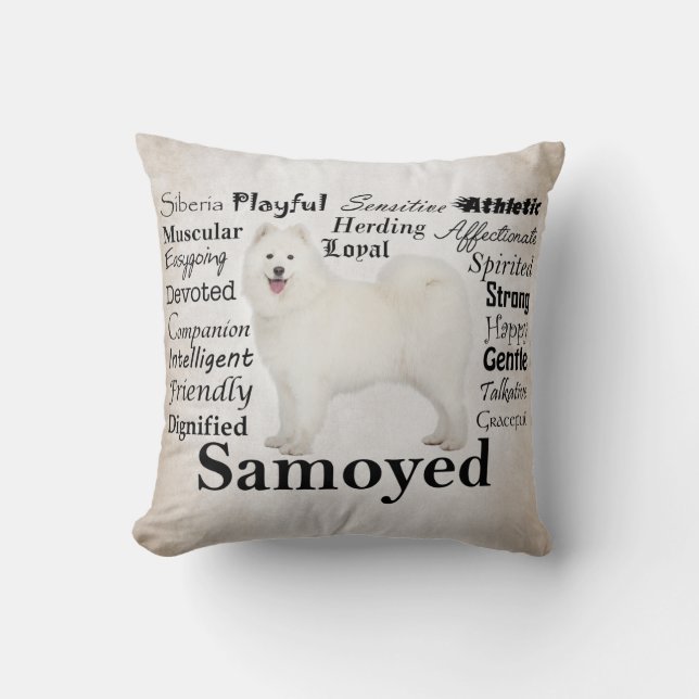 Coussin de traits de Samoyed (Recto)