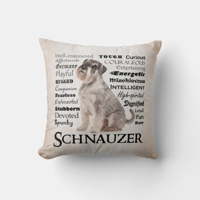 Coussin de traits de Schnauzer (Recto)