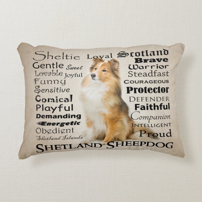 Coussin de traits de Sheltie (Devant)