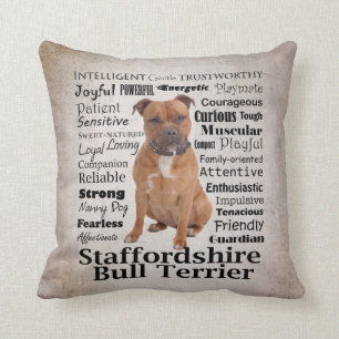 Coussin de traits de Staffie