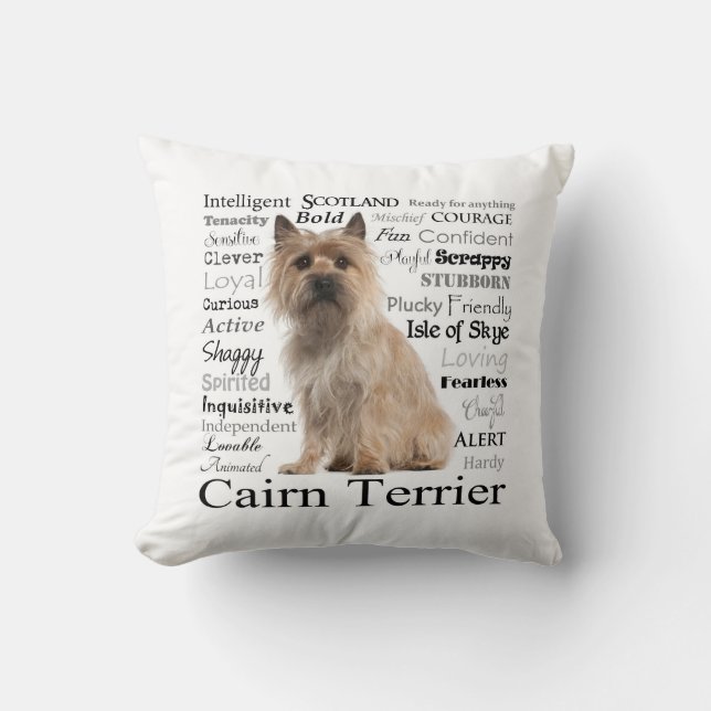 Coussin de traits de Terrier de cairn (Recto)