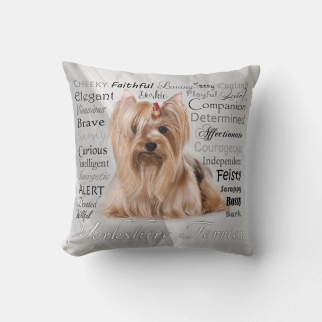 Coussin de traits de Yorkie (Recto)