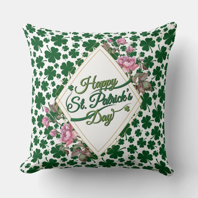 Coussin de trèfle de la fête de la St Patrick (Recto)