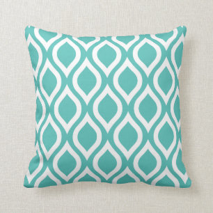 Coussin de treillis en turquoise
