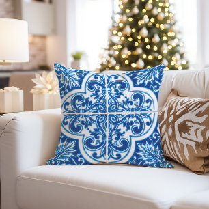 Coussin de tuiles siciliennes   Décor italien colo