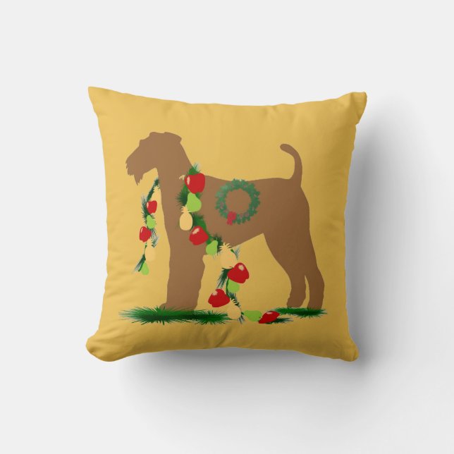 Coussin de vacances d'Airedale Terrier (Recto)