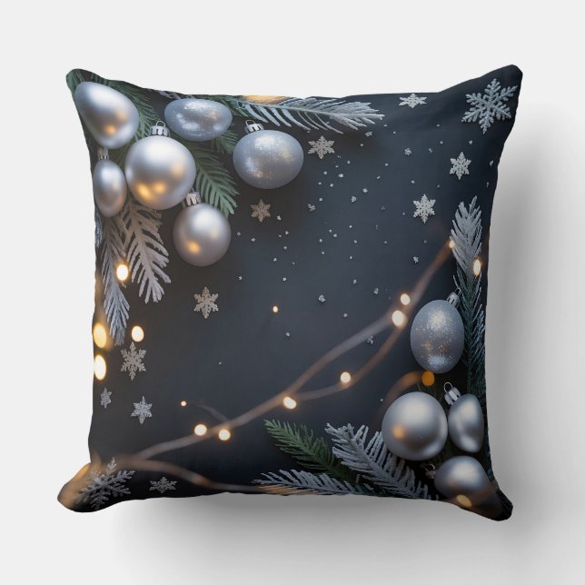 Coussin de vacances de luxe - Snowflake Design (Recto)