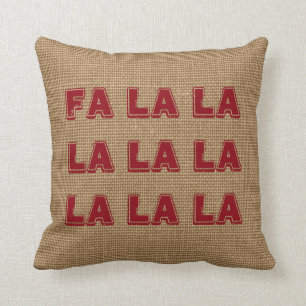 Coussin de vacances de Noël de toile de jute