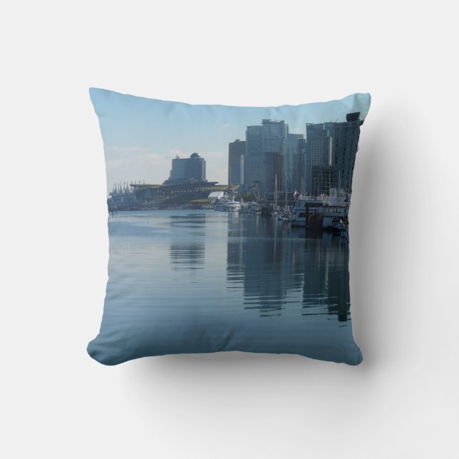 Coussin de Vancouver Personnalisé Port de Vancouve (Recto)