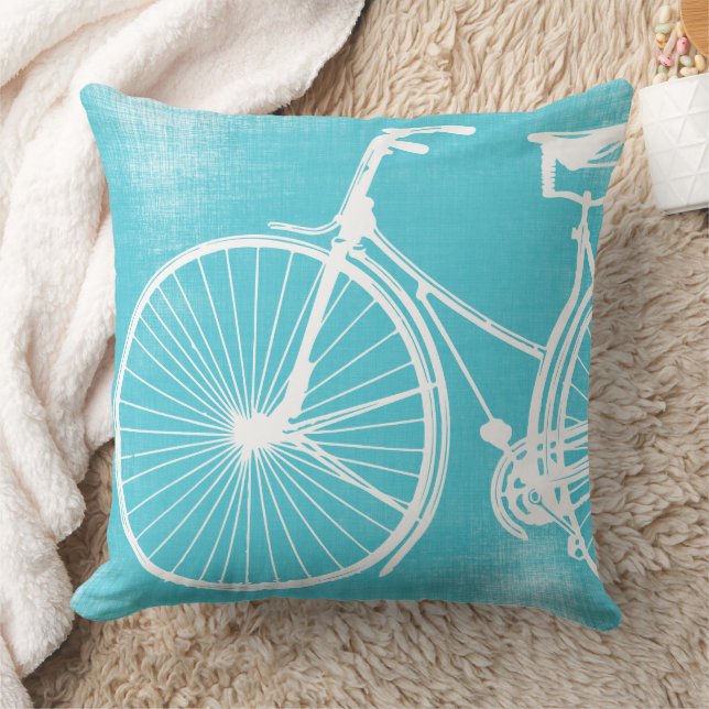 Coussin de vélo blanc gris bleu (Couverture)