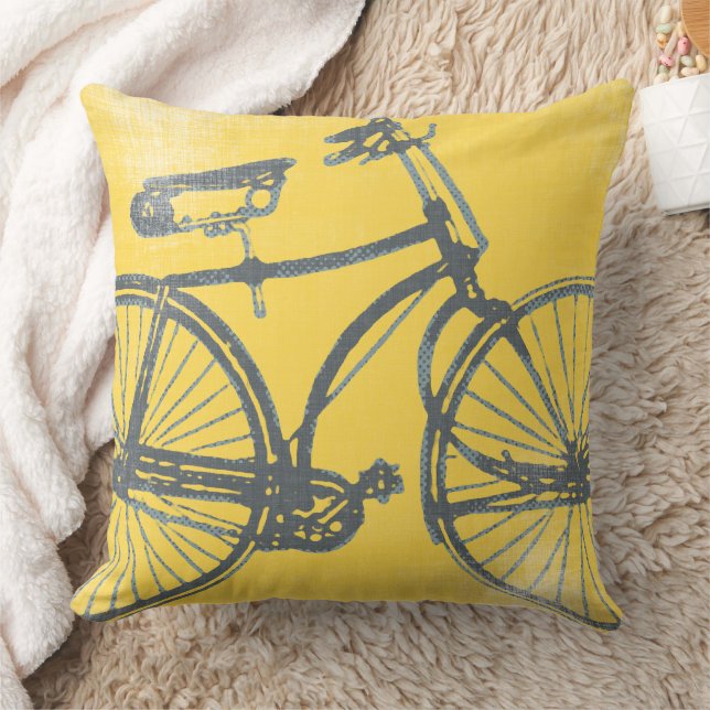 Coussin de vélo jaune et blanc (Couverture)