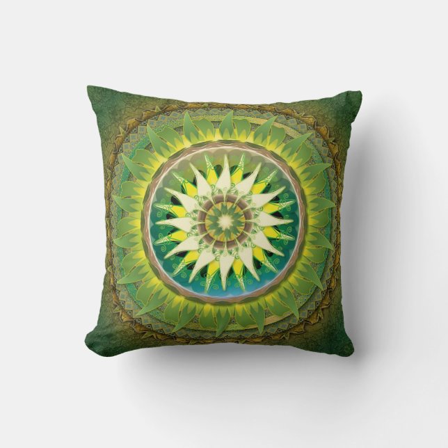 Coussin de vert de mandala (Recto)