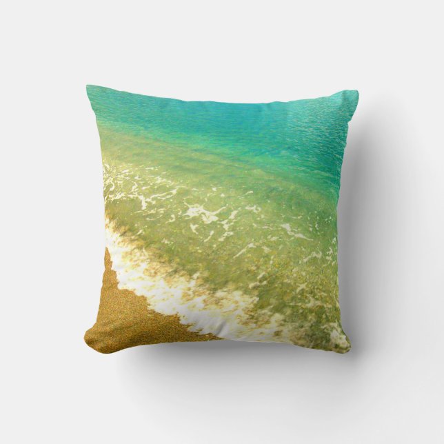 Coussin de vert de Seafoam de ressac (Recto)