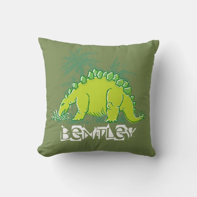 Coussin de vert de Stegosaurus de dinosaure (Recto)