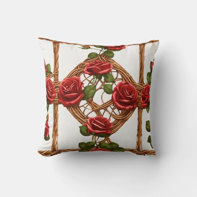 Coussin de vigne gothique Rose - Beauté florale in (Recto)