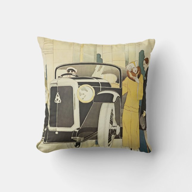 Coussin de voyage par la route d'art déco (Recto)