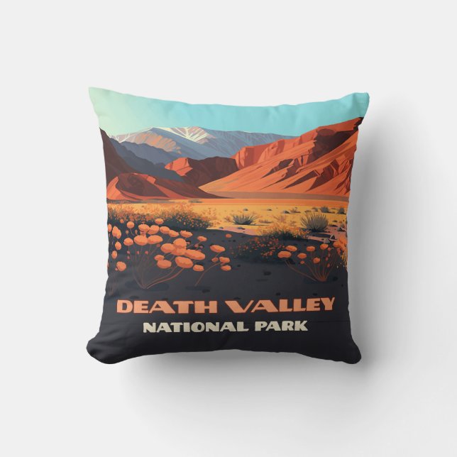 Coussin Death Valley National Park California Poppies (Recto)