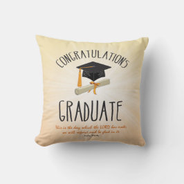 Coussin Début d'or de la graduation religieuse avec Casque