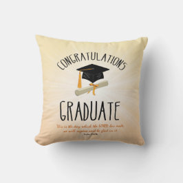 Coussin Début d'or de la graduation religieuse avec Casque