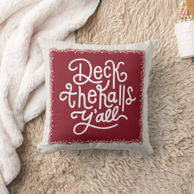 Coussin Deck the Halls Y'all (Couverture)