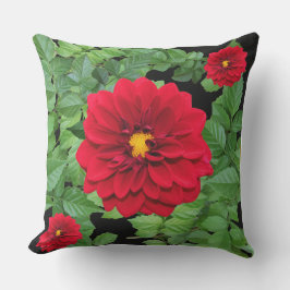 Coussin Déco de fleurs rouges