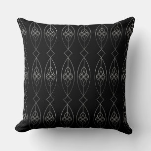 Coussin Déco Noir Et Argent