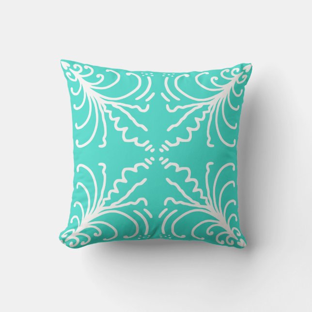 Coussin Déco turquoise (Recto)
