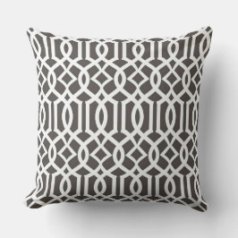 Coussin Décor blanc gris marocain