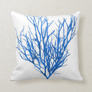 Coussin Décor bleu de plage de l'algue no.10